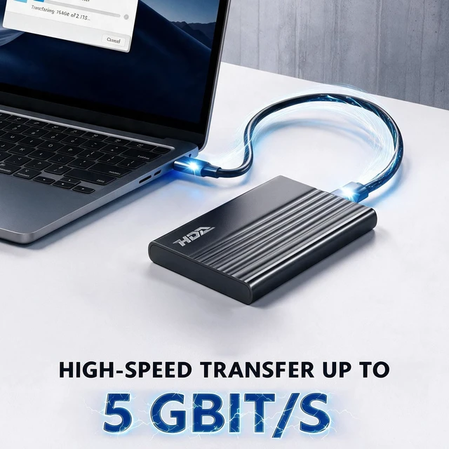 Alt view image 5 of 5 - SHARKSEEK 1TB External Hard Drive,USB 3.0 for PC, Mac, Desktop, Laptop, Smartphone, PS4, Xbox
