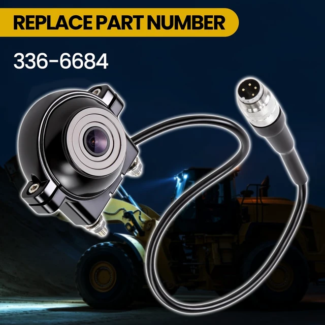 Alt view image 2 of 5 - Fetusi Backup Rearview Camera Compatible with Caterpillar CAT Heavy Equipment, Direct Replacement Part Number 336-6684/3366684