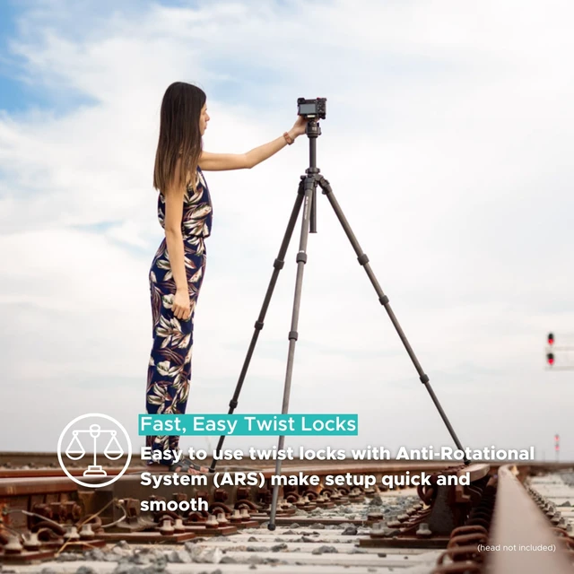 Alt view image 3 of 5 - PRO CF-934 4-Section Carbon Fiber Tripod