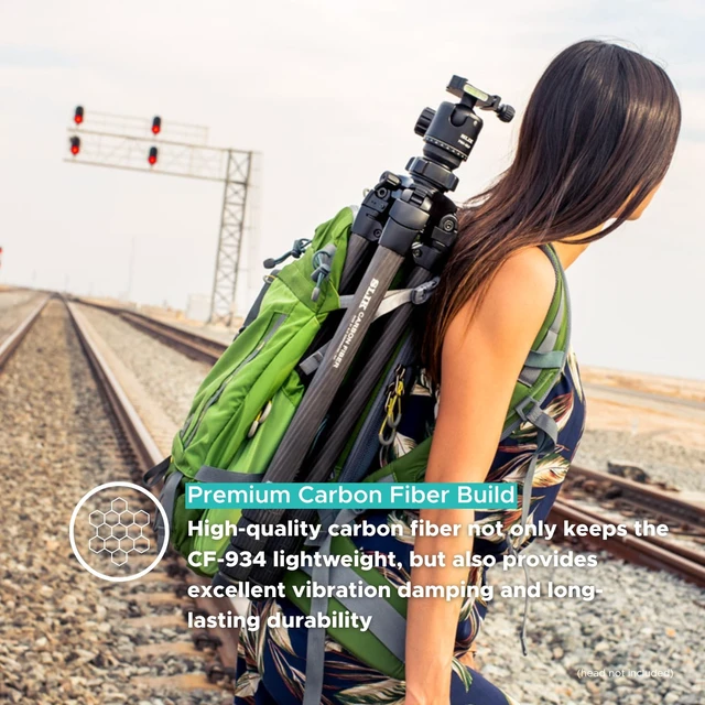 Alt view image 5 of 5 - PRO CF-934 4-Section Carbon Fiber Tripod