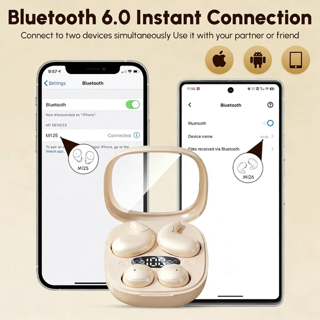 Alt view image 4 of 4 - Sleep Earbuds for Side Sleepers, 2 in 1 Mini Earbuds Wireless Bluetooth for Sleeping, Discreet in-Ear Earphones for Small Ear Canals, Noise Cancelling, Small Ear Buds for Travel, Work, Relax(Sk