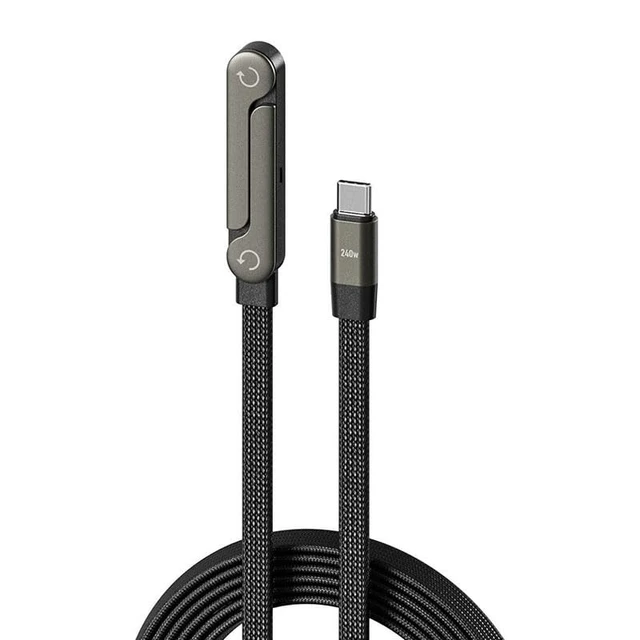 Alt view image 2 of 5 - 2 Pack, Newer Version of Phone Charger with Stand, Type-C to Type-C, Fast Charging Cable with Stand, Compatible with iPhone, 240W Fast Charging, (Black)