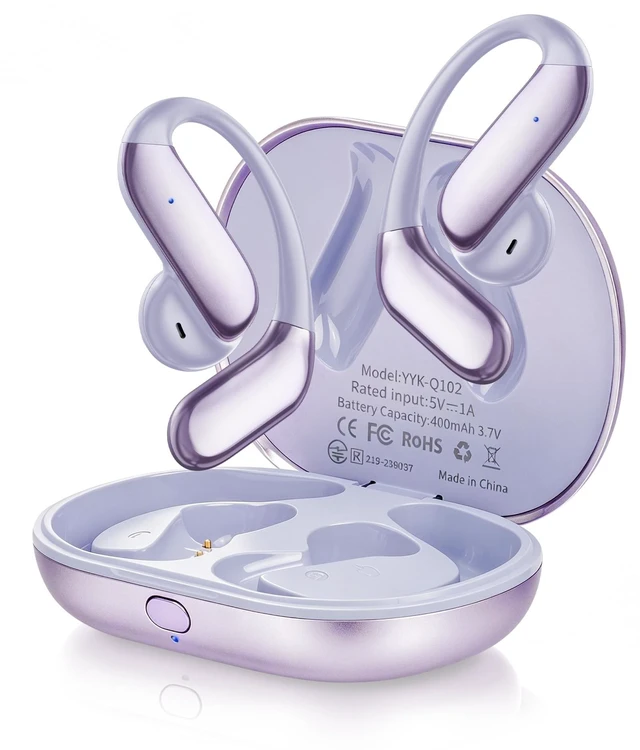 Main image of Open Ear Buds Wireless Bluetooth Headphones, Two-Way AI Real-Time Translation Earbuds, 174 Languages Supported, 90H Playtime, HiFi Stereo, IP68 Waterproof Open Ear Earphones for Running Gym Wor