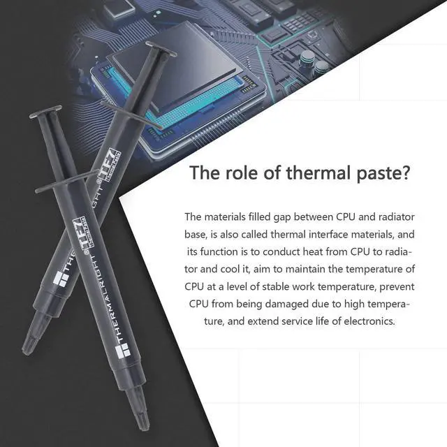 Alt view image 5 of 6 - Thermalright TF7 2g Thermal Paste Compound for Coolers,Thermal Conductivity is 12.8W/m.k-2 Grams, Graphic Card CPU Thermal Grease, Laptop Thermal Grease