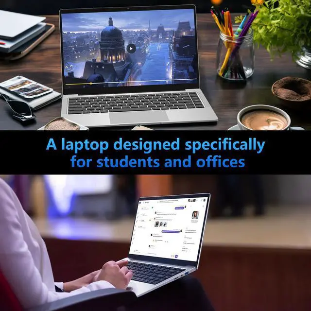Alt view image 6 of 7 - Thin Laptop 14.1Inch Laptop 8GB RAM 512GB SSD, IPS1080PLaptop, Intel Quad-Core(Up to 2.7GHz) J4125 Processor Windows 11 Pro Laptop, HD Camera, Dual Frequency WiFi(2.4G/5G)