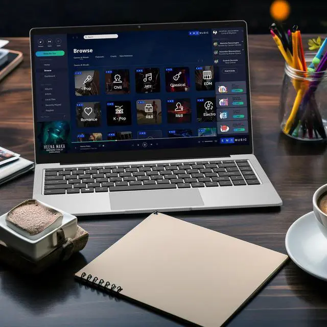 Alt view image 7 of 7 - Thin Laptop 14.1Inch Laptop 8GB RAM 512GB SSD, IPS1080PLaptop, Intel Quad-Core(Up to 2.7GHz) J4125 Processor Windows 11 Pro Laptop, HD Camera, Dual Frequency WiFi(2.4G/5G)