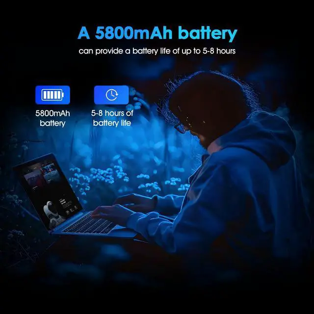 Alt view image 4 of 7 - GXMO 15.6" Laptop, 16GB RAM, 512GB SSD, FHD 1920x1200, BT5.0,Quad-Core Intel 12th Gen N95 Processor, Traditional Laptops, Backlit Keyboard,HD Camera, Fingerprint Unlock