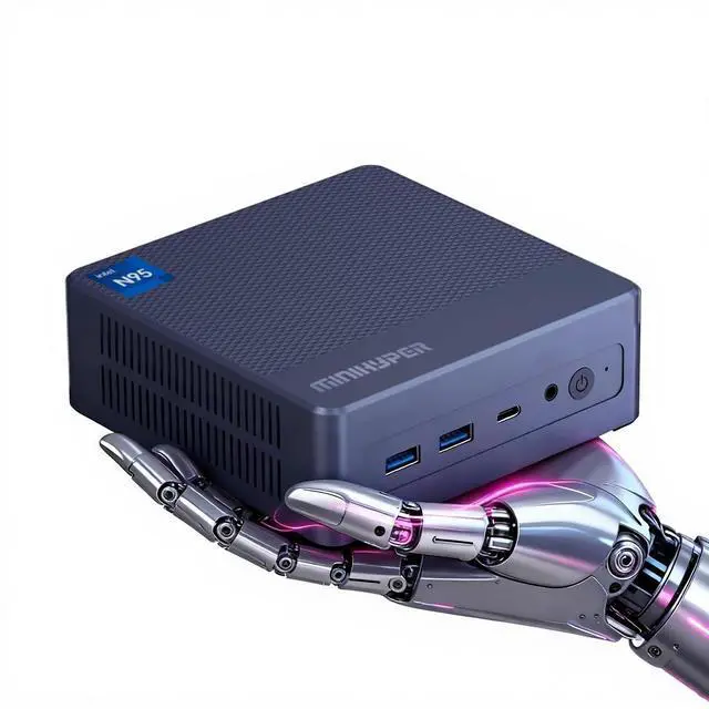 Main image of MINIHYPER Mini PC,Intel 12th N95(Beat N100, Up to3.4Ghz) Mini Computer,16GB RAM 512GB SSD, USB3,N95 Mini Desktop Computers Support 4K UHD Dual Display,Dual Band WiFi Portable PC