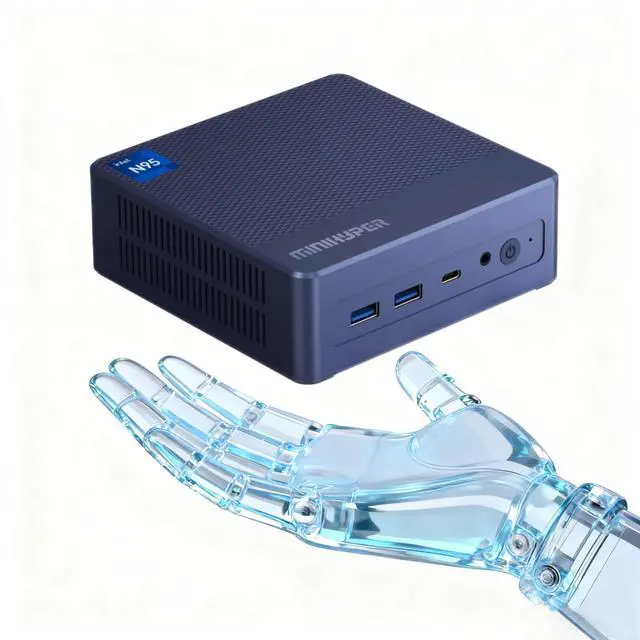 Main image of MINIHYPER N95 Mini PC, Compatible with Intel 12th N95 (up to 3.4GHz) Mini Computer, 16GB RAM 512GB SSD, USB3,Mini PC N95 Support 4K UHD Dual HDMI BT5.1, Dual Band WiFi