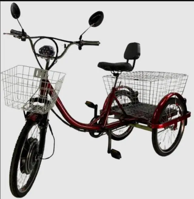 Main image of Deluxe adult electric tricycle, Buy Fat tire adult electric trike tricycle, 3 three wheel electric bike