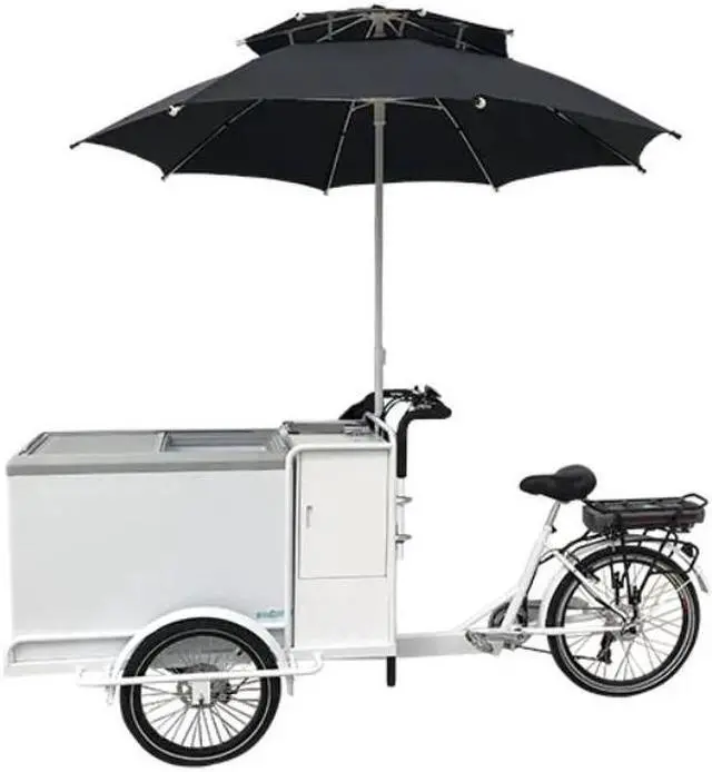 Main image of electric ice cream tricycle,Fat tire adult electric ice cream tricycle, 3 three wheel electric bike, fat tire e-bike, off-road trike with fas.