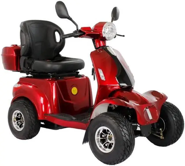 Alt view image 2 of 2 - Elevate Your Ride: Luxuryton X-1000 4-Wheel Electric Mobility Scooter with Optional Roof and Reverse Camera,fat tire bike