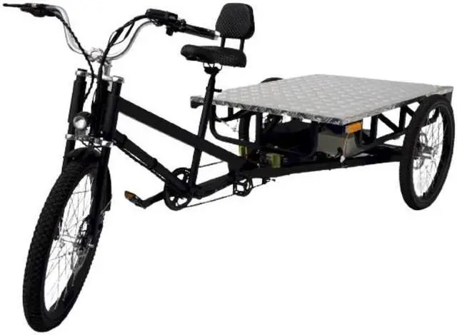 Main image of Efficient Hauling unveiling the Electric Flatbed Cargo Trike Tricycle