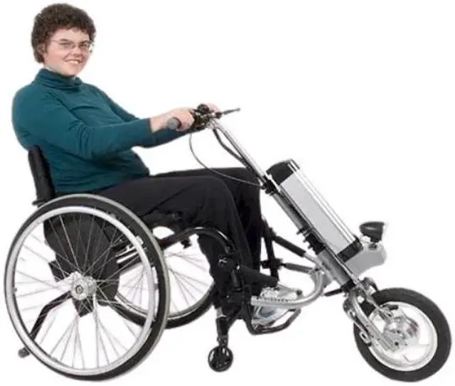 Alt view image 2 of 2 - Cruising Freedom: Electric Wheelchair Transformed with Cycling Power Attachment,Fat tire adult electric trike tricycle, 3 three wheel electric bike, fat tire ebike