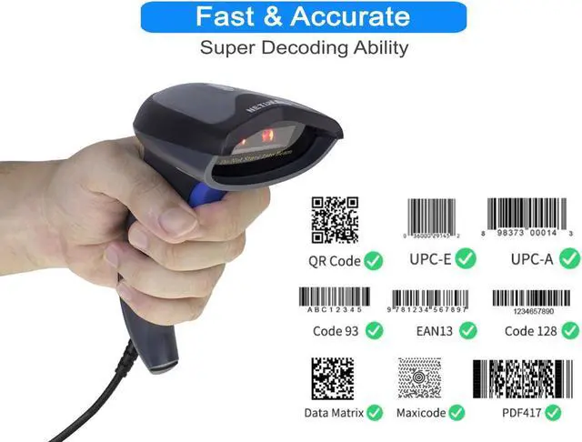 Alt view image 3 of 6 - EVCONN 1900G-HD (High Density) 2D Barcode Scanner with USB Cable