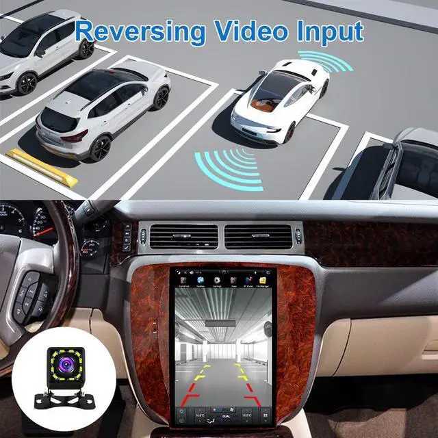 Alt view image 6 of 7 - KSPIV 12.1'' IPS Screen Android 9.0 Car Stereo for GMC Yukon/Chevrolet Tahoe Silverado 2007-2012 Compatible with Auto A/C Car Radio Player 4+64GB in Dash 1 Din Carplay Android Auto Voice Control DSP