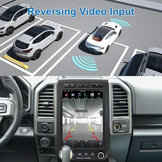 Alt view image 5 of 7 - KSPIV 12.1 Inch Car Radio for Ford F150 /Raptor 2015-2021, Tesla Style Touch Screen Head Unit with Wireless CarPlay/Android Auto, 4+64G GPS Navigation, BT, WIFI, Bluetooth Voice Control