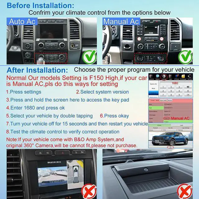 Alt view image 7 of 7 - KSPIV 12.1 Inch Car Radio for Ford F150 /Raptor 2015-2021, Tesla Style Touch Screen Head Unit with Wireless CarPlay/Android Auto, 4+64G GPS Navigation, BT, WIFI, Bluetooth Voice Control