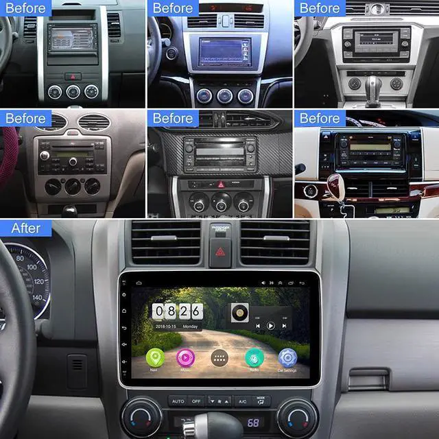 Alt view image 2 of 7 - KSPIV 10.1 Inch Android 13 Single Din Universal Car Stereo with 180-Degree Rotation Screen Autoradio Featuring Apple Carplay, Android Auto, GPS Navigation, Bluetooth 5.0, and Backup Camera