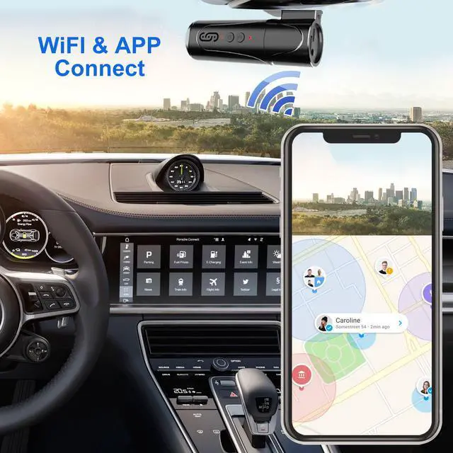Alt view image 5 of 6 - KSPIV HD Mini Dashboard Camera Recorder for Cars Loop Recording 125° Wide Angle , Night Vision ,  Voice Control , 2304P*1296P Car DVR Camera Support 8G-128G ,G-Sensor, 32G Card , Easy Install