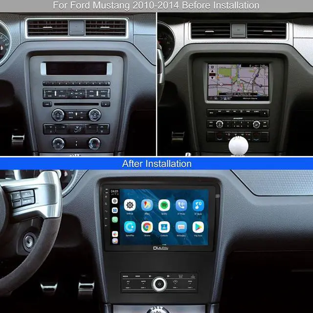 Alt view image 2 of 6 - KSPIV Android 13 Car Stereo for Ford Mustang 2010 2011 2012 2013 2014 Radio 10.1 inch Touch Screen 1280 * 720 CarPlay Android Auto WiFi GPS Navigation 4GB+32GB BlT AM FM