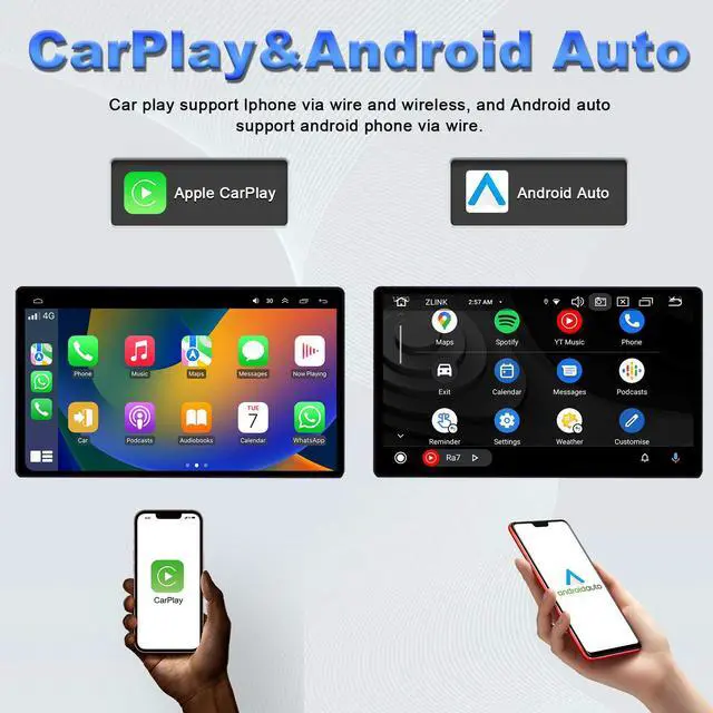 Alt view image 3 of 7 - Kspiv 15 Inch HD IPS Screen Android Car Stereo Radio GPS Navigation Multimedia Player for Toyota  Tacoma 4Runner 2024 2025 Wilrless CarPlay Android Auto
