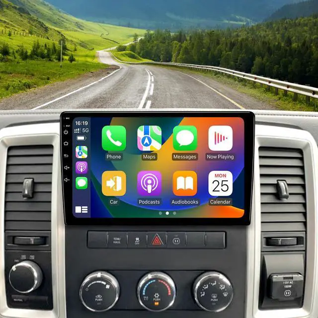 Main image of KSPIV 10 Inch Car Stereo for Jeep Wrangler JK 2007-2016/Compass Patriot/Dodge RAM Charger, Android Head Unit with Wireless Carplay & Android Auto,GPS Navi BT Rear Camera FM AM 2+64G/4+64G