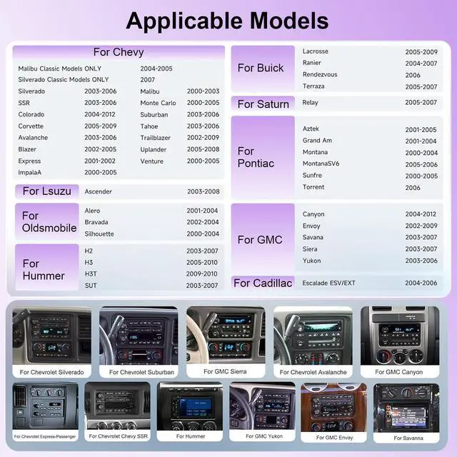 Alt view image 2 of 7 - KSPIV 7 inch Car Radio for Chevrolet Chevy Silverado 2003-2006 Impala Tahoe GMC Sierra Yukon Hummer H2,Android Head Unit with DSP Carplay Android Auto FM SWC Backup Camera 2G+64GB/4G+64GB