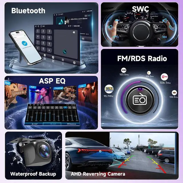 Alt view image 6 of 7 - KSPIV 7 inch Car Radio for Chevrolet Chevy Silverado 2003-2006 Impala Tahoe GMC Sierra Yukon Hummer H2,Android Head Unit with DSP Carplay Android Auto FM SWC Backup Camera 2G+64GB/4G+64GB