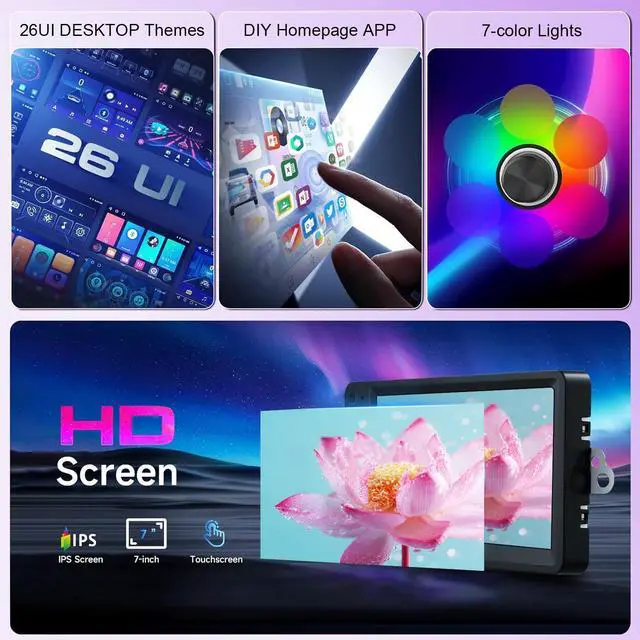 Alt view image 5 of 7 - KSPIV 7 inch Car Radio for Chevrolet Chevy Silverado 2003-2006 Impala Tahoe GMC Sierra Yukon Hummer H2,Android Head Unit with DSP Carplay Android Auto FM SWC Backup Camera 2G+64GB/4G+64GB