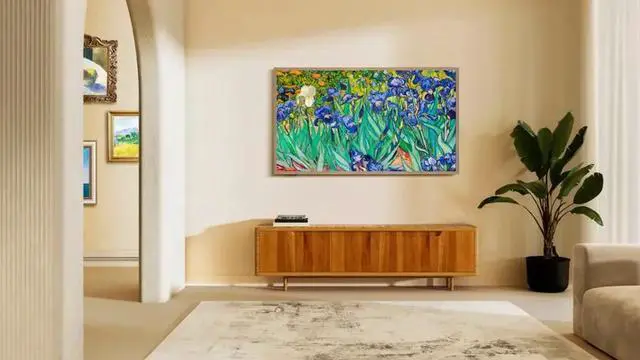 Alt view image 5 of 7 - Hisense 75-Inch Class QLED 4K S7N CanvasTV Series Dolby Vision HDR Google Smart TV (75S7N, 2025 Model) - 144Hz, Art Mode, Anti-Glare Panel, Hi-Matte Display, UltraSlim Wall Mount & Frame Included