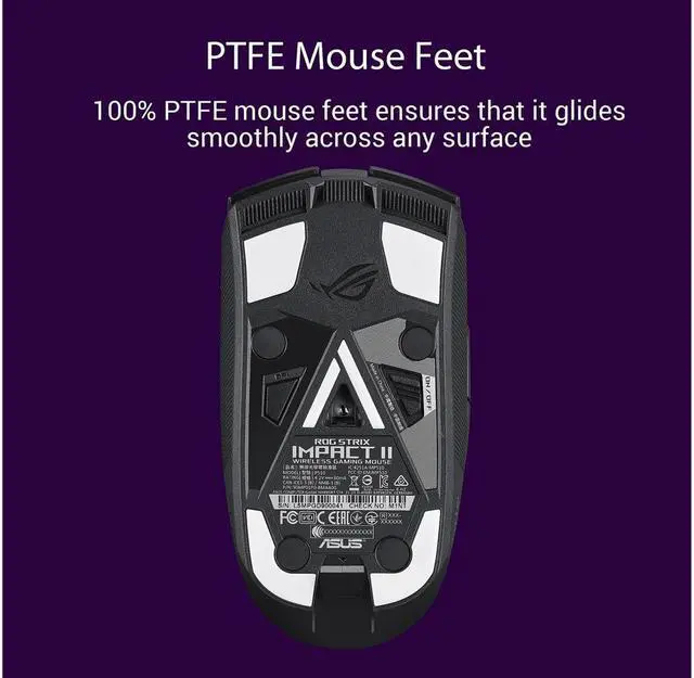 Alt view image 5 of 6 - ASUS ROG Strix Impact II Wireless Gaming Mouse