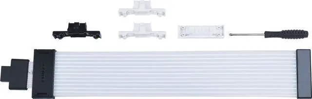 Alt view image 5 of 6 - Lian Li STRIMER Wireless 24 Pin and  STRIMER Wireless 12+4pin wide (12 Light Guides) Addressable RGB GPU Power Extension Cable Combo(Included Wireless Transmitter)