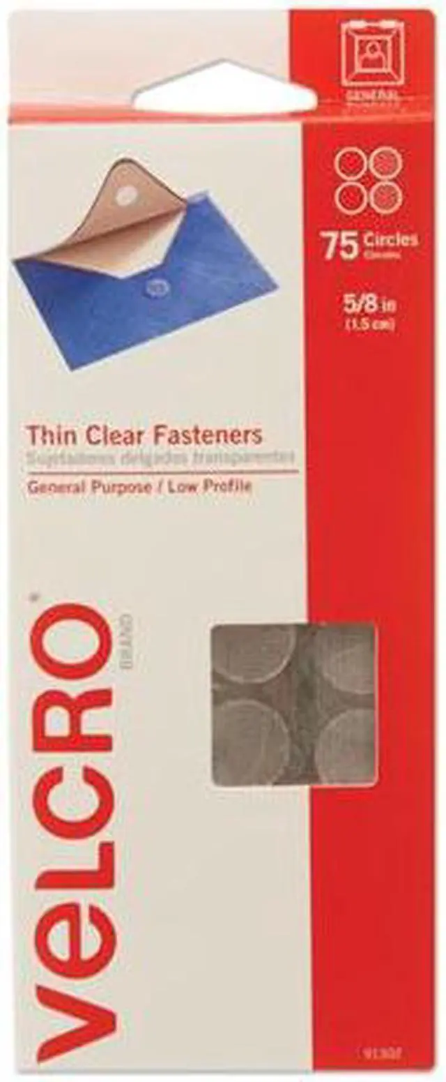 Alt view image 14 of 17 - Velcro 91302 Sticky-Back Hook & Loop Fasteners  5/8   Diameter Coins  Clear  75 per Pack