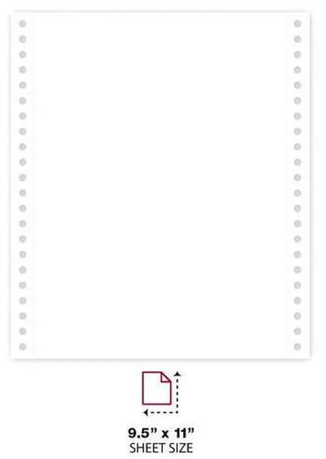 Alt view image 5 of 5 - Two-Part Carbonless Paper, 15Lb, 9-1/2 X 11, Perforated, White, 1650 S