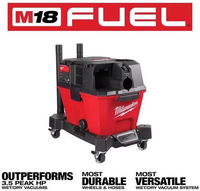 Alt view image 6 of 7 - M18 FUEL 6 Gal. Cordless Wet/Dry Shop Vacuum with Filter, Hose, and Accessories