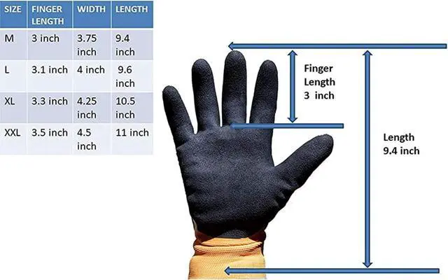 Alt view image 3 of 6 - G & F Winter Gloves Micro-foam Double Coating, Heavy Duty, 1 Pack