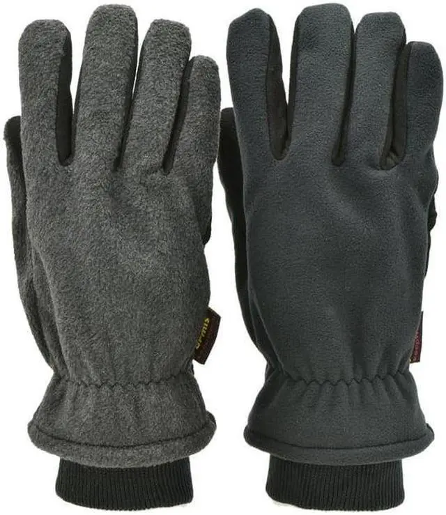 Main image of G & F 3M Thinsulate Lining Winter Outdoor Gloves, Themo Gloves, Black/Grey, 1 Pair Medium