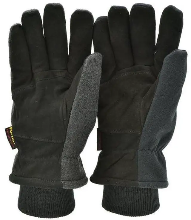 Alt view image 7 of 7 - G & F 3M Thinsulate Lining Winter Outdoor Gloves, Themo Gloves, Black/Grey, 1 Pair X-Large
