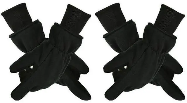 Alt view image 4 of 7 - G & F 3M Thinsulate Lining Winter Outdoor Gloves, Themo Gloves, Black/Grey, 1 Pair X-Large