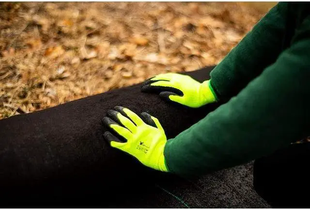 Alt view image 2 of 6 - G & F Gloves for Work and Garden, Micro-Foam Textured Coated Palm, 6 Pairs, Color Green