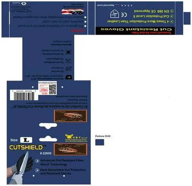 Alt view image 6 of 7 - G & F Work Gloves CUTShield Rubber Cut Resistant Level 5, Durable & Safe, Size x-Large