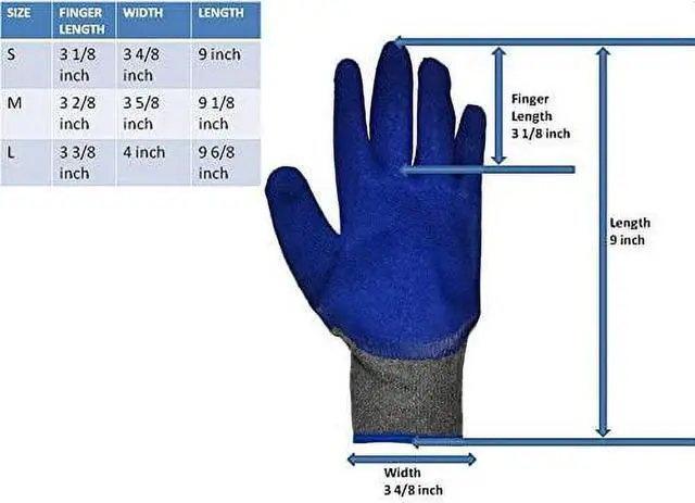 Alt view image 3 of 5 - G&F Products Work Gloves 1511M-DZ Rubber Latex Coated, Men's Size medium,12 Pairs