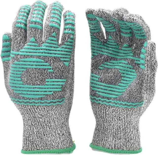 Main image of G & F Products 77100 M Cut Resistant With Anti-Slip Silicone Blocks, Protective Gloves Scrapes, in Kitchen, Wood Carving Carpentry Food Grade 1 Pair,Medium, Model:77100M1pair X-Large