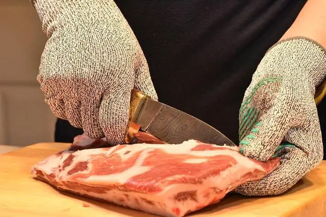 Alt view image 5 of 6 - G & F Products 77100 M Cut Resistant With Anti-Slip Silicone Blocks, Protective Gloves Scrapes, in Kitchen, Wood Carving Carpentry Food Grade 1 Pair,Medium, Model:77100M1pair X-Large