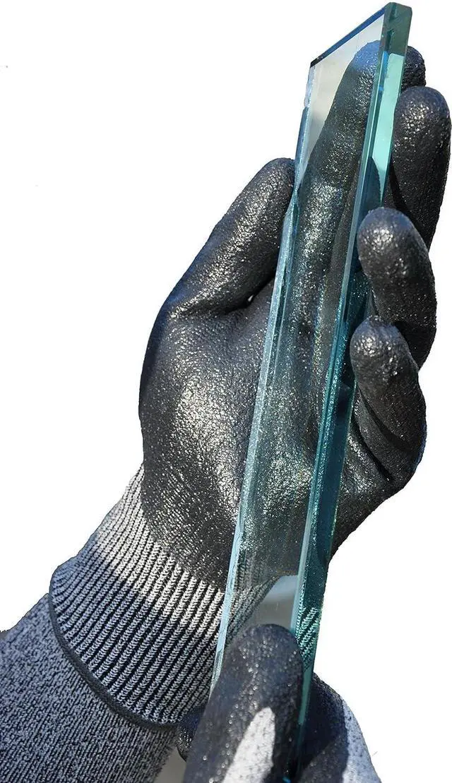 Main image of G & F 10600AM CUTShield Cut Resistant, Slash Resistant Work Gloves, Nitirle Coated Work Gloves, Grey, Medium
