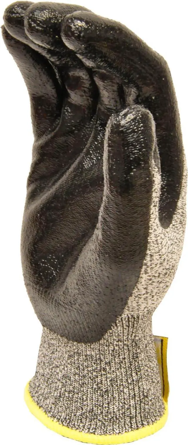 Alt view image 6 of 7 - G & F 10600AM CUTShield Cut Resistant, Slash Resistant Work Gloves, Nitirle Coated Work Gloves, Grey, Medium