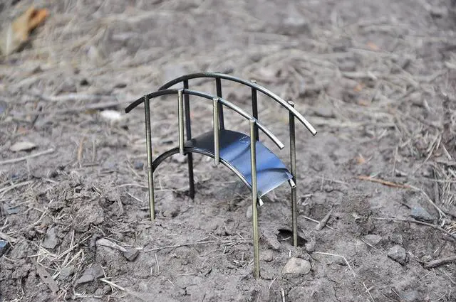 Alt view image 2 of 5 - G & F Products MiniGardenn 10030 Fairy Garden Miniature Mini Bridge, Rustic, 4" L x 1.25" W x 2.5" H with 2" Picks