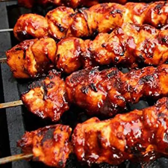 Alt view image 6 of 7 - 17-Inch Long, Large Stainless Steel Brazilian-style BBQ Skewers with hardwood Handle, Kebab Kabob Skewers, 3/8 Inch Wide Blade, Set of 8 Skewer with heavy-duty Travel Bag
