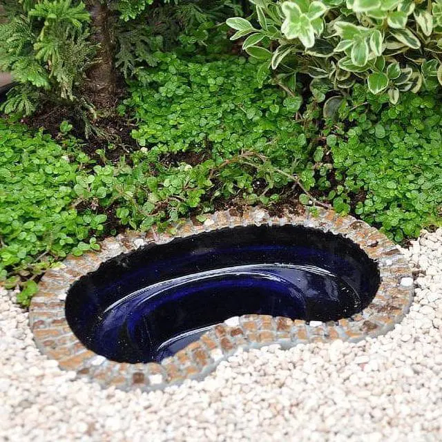 Alt view image 4 of 5 - G & F Products MiniGardenn Fairy Garden Miniature Garden Pond,Blue